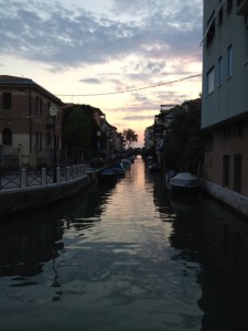 canal at sunset